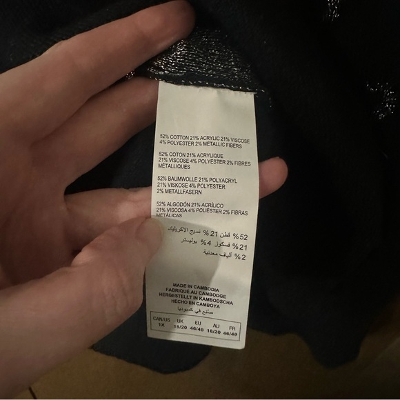 Love & Legend Black and Silver Leopard Print Crew Neck Sweater Size 1X Plus - Picture 8 of 9